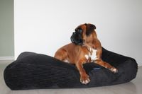 Dog's Companion® Hondenbed black giant ribcord