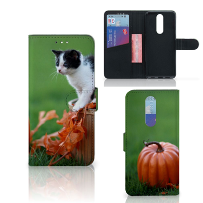Alcatel 3 (2019) Telefoonhoesje met Pasjes Kitten Alcatel 3 (2019) Telefoonhoesje met Pasjes Kitten