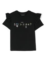 John Richmond Junior t-shirt en coton à ornements en cristal - Noir