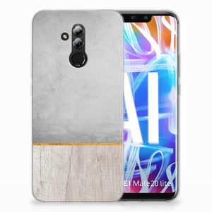 Huawei Mate 20 Lite Bumper Hoesje Wood Concrete