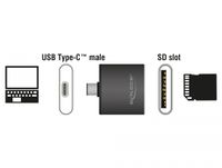 DeLOCK USB Type-C SDHC / SDXC UHS-II / MMC Single Slot kaartlezer kaartlezer - thumbnail