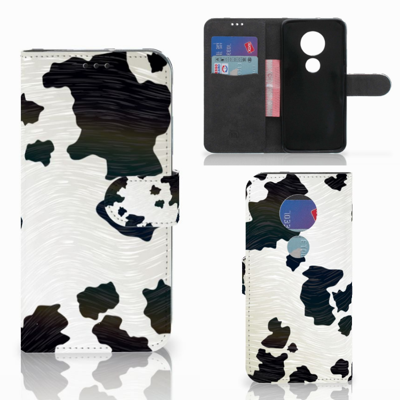 Motorola Moto G7 | G7 Plus Telefoonhoesje met Pasjes Koeienvlekken Motorola Moto G7 | G7 Plus Telefoonhoesje met Pasjes Koeienvlekken