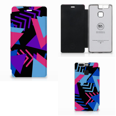 Huawei P9 Flip Case Funky Triangle