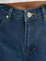 Missguided / Straight fit jeans Petite Thigh Knee Slit in blauw