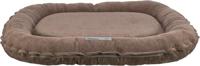Trixie Hondenkussen Vital Lennox, chenille, ovaal, orthopedisch hondenbed in bruin, 90 × 70 cm - gezellige hondenmand met visco-elastisch schuim voor geheugeneffect - 371346