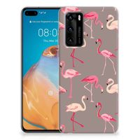 Huawei P40 TPU Hoesje Flamingo - thumbnail