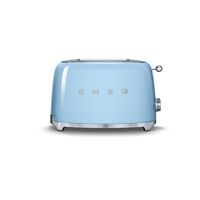 Smeg TSF01PBEU 50&apos;s style broodrooster 2X2 geschikt voor twee sneetjes brood, Pastelblauw