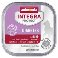 Animonda Integra Protect Diabetes, Dieet, Kattenvoer, Natte Voeding Bij Diabetes Mellitus, Met Rund, 16 X 100 G