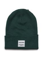 Jack and Jones Beanie Donkergroen Brede Rand Acryl