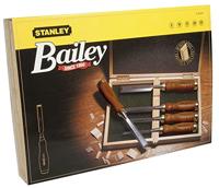 Stanley Bailey 2-16-217 steekbeitelset, 5-delig (6/10/15/20/25 mm beitelbreedte, gehard staal, kunststof dop)