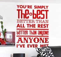 Sticker songtekst simply the best - thumbnail