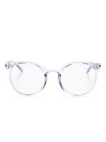 Dolce & Gabbana Eyewear lunettes de vue rondes à plaque logo - Violet