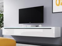 Tv-meubel DARIO 2 klapdeuren 180 cm hoogglans wit zonder verlichting