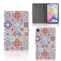 Samsung Galaxy Tab S6 Lite | S6 Lite (2022) Leuk Tablet hoesje Tiles Color - thumbnail