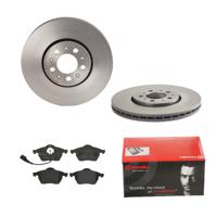 Remmenset, remschijf BREMBO, Remschijftype: Binnen geventileerd, Inbouwplaats: Vooras, u.a. für Audi, VW, Seat, Skoda