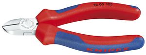 Knipex Zijsnijtang voor elektromechanica verchroomd met meer-componentengrepen 125 mm - 7605125