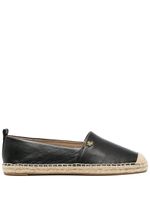 Lauren Ralph Lauren espadrilles Cameryn en cuir - Noir