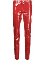 Zadig&Voltaire pantalon skinny Peko à effet verni - Rouge