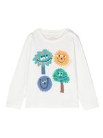 Stella McCartney Kids t-shirt en coton à imprimé Monster Face - Blanc