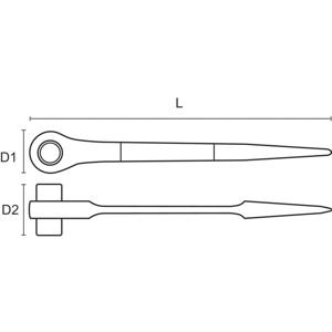 Bahco SC2RM-19-22 Steiger-bouwratel 19 & 22 mm