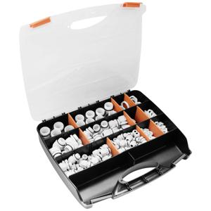 Quadrios 2102CA116 Wartel assortiment PA66 Wit 224 stuk(s)