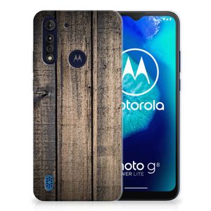 Motorola Moto G8 Power Lite Bumper Hoesje Steigerhout