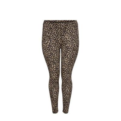 ONLY CARMAKOMA Plus Size legging met luipaardprint beige
