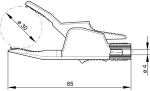 SKS Hirschmann AK 2 B 2540 I rt Veiligheids-krokodilklem Steekaansluiting 4 mm CAT II 1000 V Rood