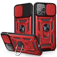 Xiaomi 11T hoesje - Backcover - Rugged Armor - Camerabescherming - Extra valbescherming - TPU - Rood