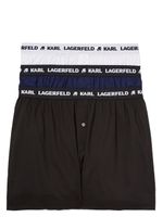 Karl Lagerfeld lot de trois boxers en coton à bande logo - Noir