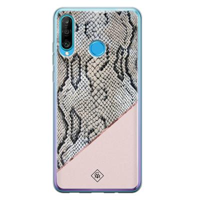 Huawei P30 Lite siliconen hoesje - Snake print