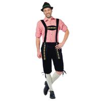 Tiroler lederhose verkleed broek/kostuum - voor heren - Oktoberfest - zwart - Carnaval