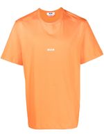 MSGM t-shirt en coton à logo imprimé - Orange - thumbnail