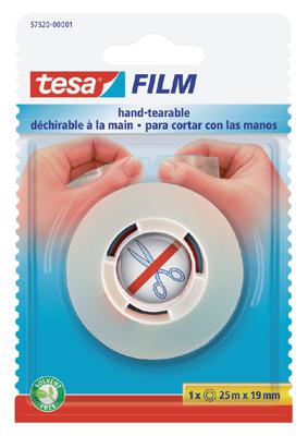 Tesa FIlm Plakband - 19 mm x 25 m - Makkelijk afscheurbaar