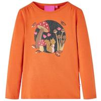 Kindershirt met lange mouwen 116 oranjebruin, t shirt voor kinderen, long sleeve t shirt, t shirt kids, t shirt met lange mouwen, long sleeve shirt