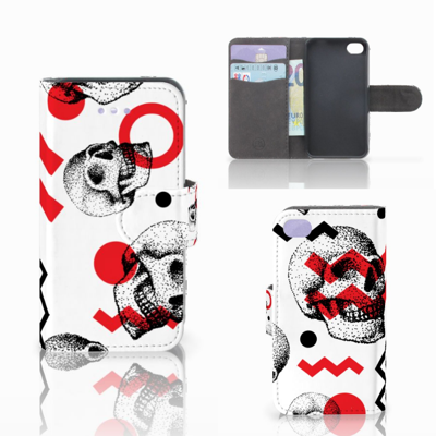 Telefoonhoesje met Naam Apple iPhone 4 | 4S Skull Red Telefoonhoesje met Naam Apple iPhone 4 | 4S Skull Red