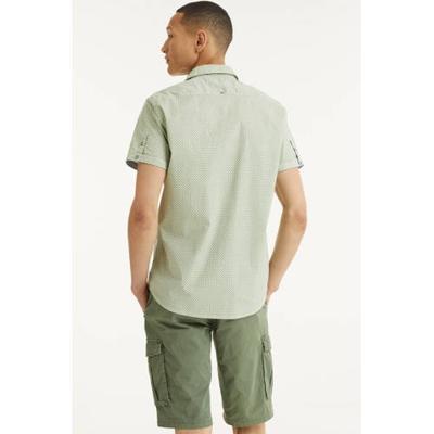 No Excess regular fit overhemd met all over print 055 olive