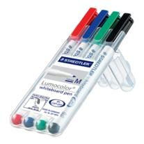 Staedtler Lumocolor whiteboard pen 301 301 WP4 Whiteboardmarker Zwart, Rood, Blauw, Groen 4 stuk(s)