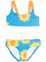 Stella McCartney Kids bikini bandeau à fleurs - Bleu