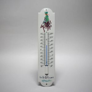 Emaille thermometer Lavendel