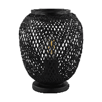 Eglo Rotan tafellamp Dembleby 1 zwart 43267