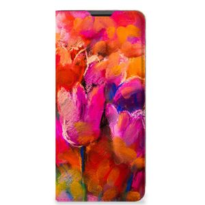 Bookcase Motorola Moto G51 5G Tulips