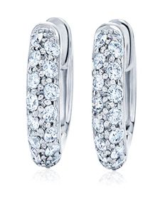 KWIAT boucles d'oreilles Moonlight en or blanc 18ct ornées de diamants - Argent