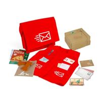 Bigjigs Toys Postendrager verkleedset - Postie verkleedkostuum voor kinderen, kinderverkleedsets, peuterspeelaccessoires, kindergeschenken, leeftijd 3 jaar