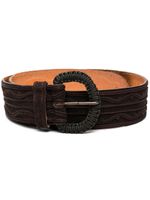 Saint Laurent Pre-Owned ceinture à détails tressés (années 1970) - Marron