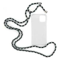 Shop4 - iPhone 12 Pro Hoesje - Zachte Back Case met Koord Camouflage Groen