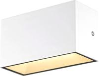 SLV wandopbouwarmatuur 1005153 / verlichting voor wanden, wegen, ingangen, tuinlamp / IP44 3000/4000K 14 W 1600/2500 lm wit 95 graden