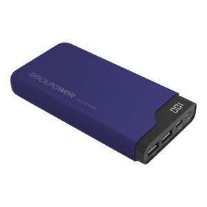 RealPower PB-15000C Powerbank 15000 mAh Li-ion USB, USB-C Navy-blauw