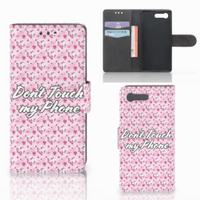 Sony Xperia X Compact Portemonnee Hoesje Flowers Pink DTMP