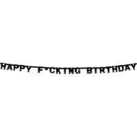 Happy Fucking Birthday letterslinger 220 cm van karton   -